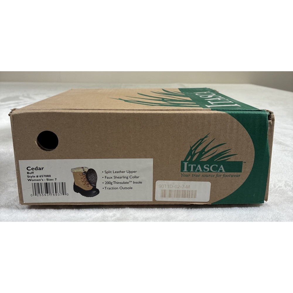 Brand New Itasca Cedar Boots Size 7 Buff Shearling Collar FS Benefits Charity - Picture 16 of 16